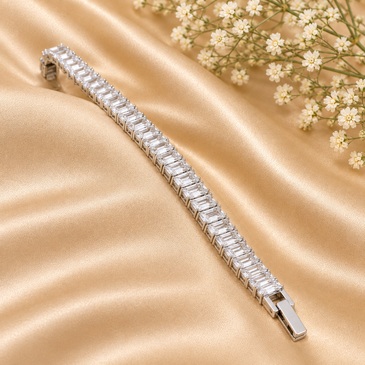 Emerald-Cut Zircon Bracelet