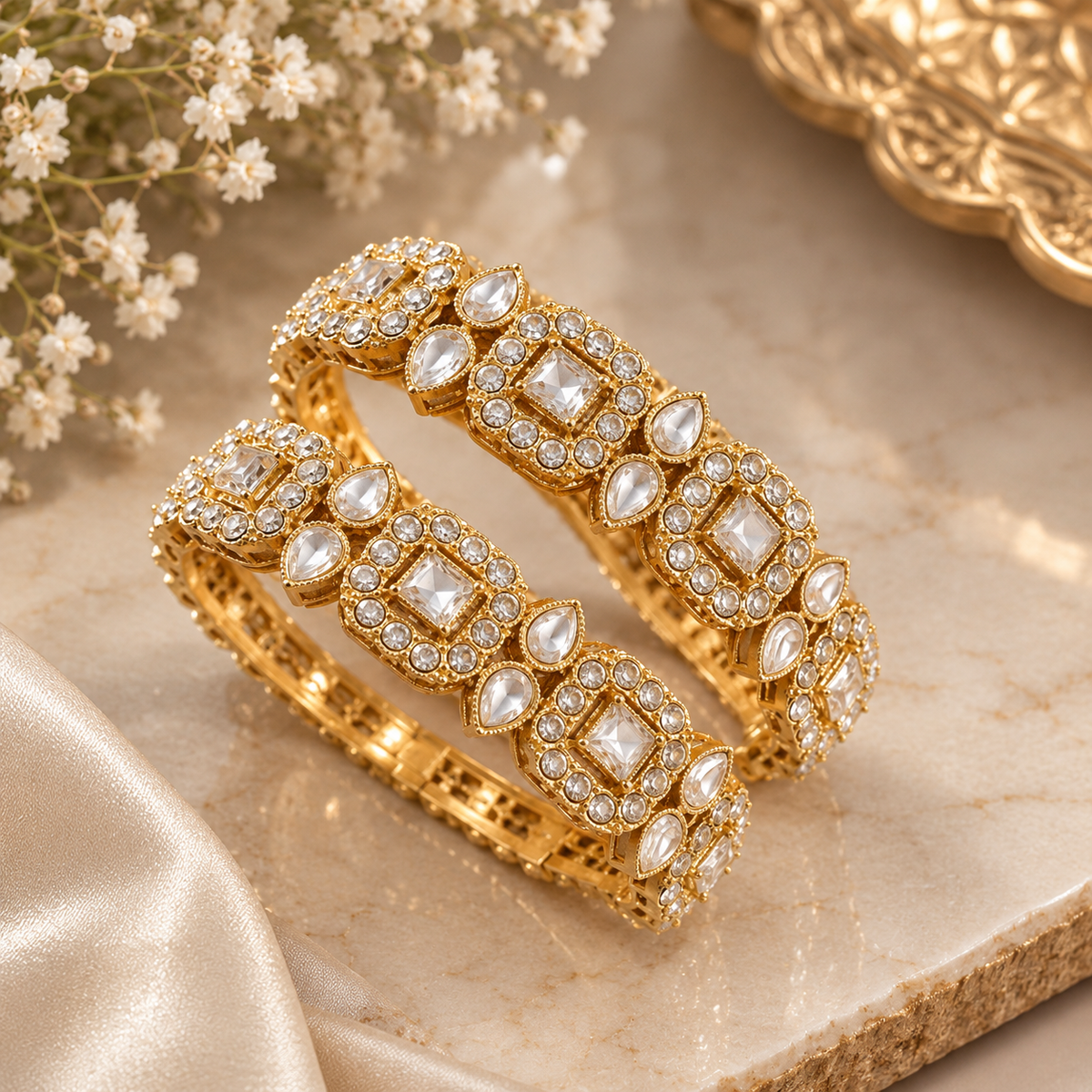 Kundan Indian Polish Bangles