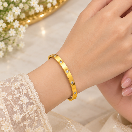 Gold Plated Stainless Steel Designer Bracelet