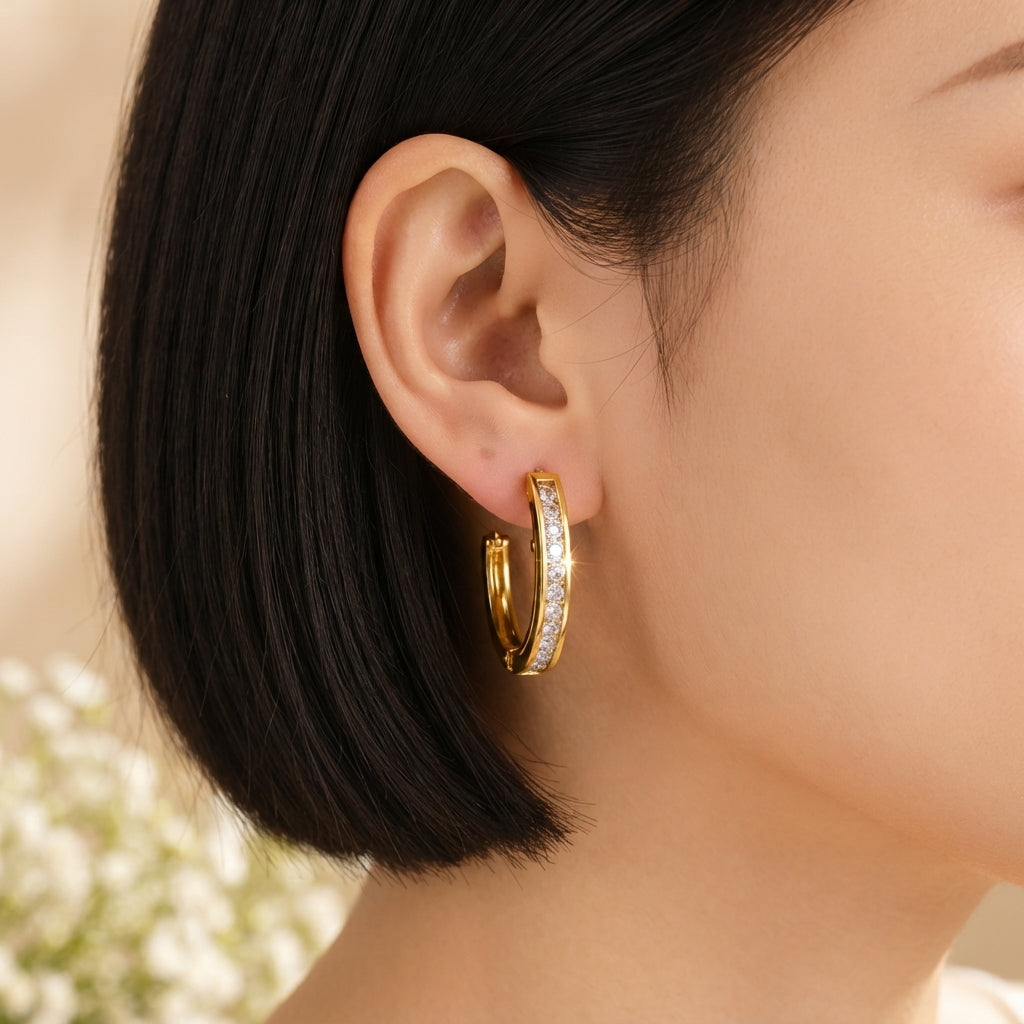 Elegance Cascade CZ Dangle Earrings